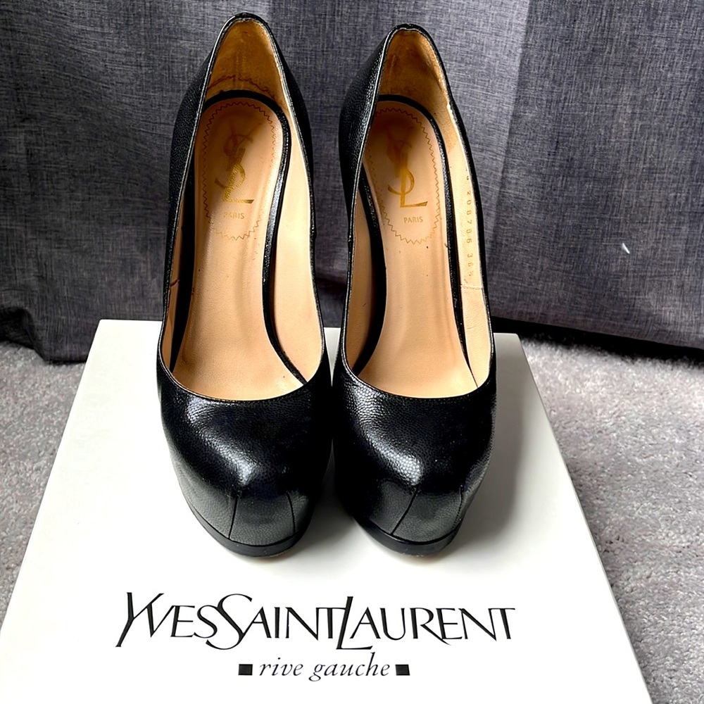 YSL Black Tribtoo 105 Pump